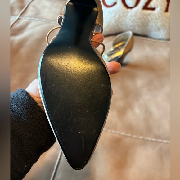 Night Life Gold satin heel - Picture 3 of 6